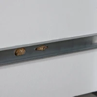 HOMCOM Noptiera cu 2 sertare Baza din metal, Camera de zi si Birou(m-9)