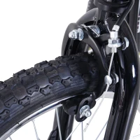 HOMCOM trotineta cu frana, 143x58x92-100cm, neagra(m-9)