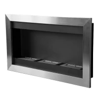 HomCom Șemineu cu Bioetanol pentru Perete cu 3 Arzătoare din Inox 1.5LT 110 x 63 x 16cm(m-13)