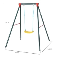 Outsunny Leagan de Gradina pentru Copii 6-12 Ani cu Inaltime Reglabila(m-3)