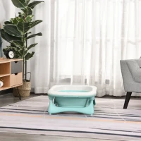 Homcom Cada de Baie Plianta pentru Bebelusi cu Suport Antiderapant PP TEP Verde(m-6)