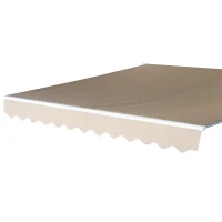 Outsunny Perdea Soare Rulanta de Perete in Poliester, Beige,  395x250cm(m-3)