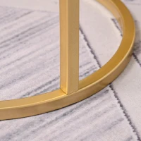 HOMCOM Set 2 Masute de sufragerie moderne Stivuibile, Metal si MDF Φ30/39x63cm(m-7)