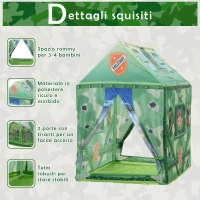 HOMCOM Cort de Joaca pentru Copii 3+ Ani pentru Intern si Extern Verde 93x69x103cm(m-5)