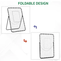 HOMCOM Plasa de fotbal Rebounder pliabila cu tinta si Unghi reglabil(m-4)