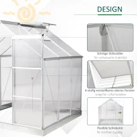 Outsunny aluminium kas 193cm x 187cm x 205cm(m-4)