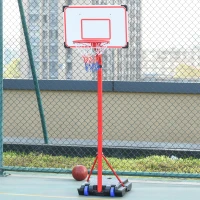 HOMCOM cos baschet, portabil, reglabil, 69x69x216-261,5 cm(m-2)