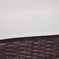 Outsunny set 3 piese mobilier de gradina din ratan PE, maro(m-11)