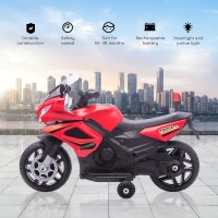 HOMCOM Motocicleta pentru copii, cu sirena de politie si faruri Viteza 3km/h Baterie 6V(m-4)