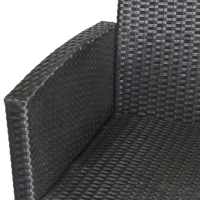 Outsunny Set Mobilier de Gradina 4 Piese din Ratan PE Masuta Canapea si Fotolii(m-8)