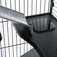 Pawhut Cusca Animale Mici 64×43.5×93 cm – Cu Rampe, Platforme & Roti(m-9)