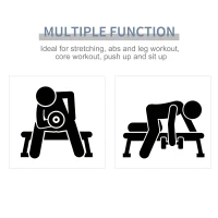 HOMCOM Banca multifunctionala pentru abdomene, cu 6 inclinari si inaltime reglabila(m-5)