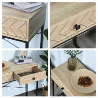 HOMCOM Mobilier pentru TV 2 sertare 2 rafturi pentru sufragerie culoare lemn 120 x 39 x44.5cm(m-5)