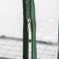 Outsunny Mini Sera pentru Plante cu 5 Etajere din Otel cu Copertina din PVC, 69x49x193cm(m-8)