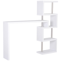 HOMCOM Masa Biblioteca Alb si Lemn 175 x 30x 164.5cm