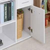 HOMCOM birou unghiular cu forma L, 117x82x74 cm, alb(m-9)