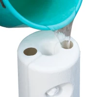 Outsunny Set 4 Piese pentru Foisor de Umplut cu Apa sau Nisip, Alb(m-6)