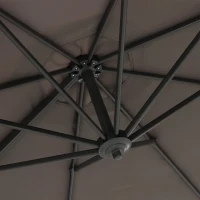 Outsunny Umbrela Soare Descentrata Unghi Inclinabil Rotatie la 360 de Gradina Φ294x248cm(m-8)