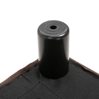 Homcom Pouf Taburet Captusit din Lemn Masiv Maro 40 x 30 x 24cm(m-7)