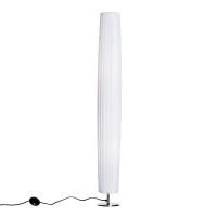 Homcom Lampada da Terra in Acciaio, Bianco, 15x15x120cm(m-1)