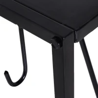 Outsunny Suport lemne cu economisire de spatiu din Metal cu Paleta, Matura, Vatrai si Cleste(m-9)