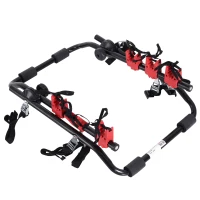 Homcom Suport Biciclete Posterior Pliabil pentru Masina Pentru 3 Biciclete 40 kg in Otel si Alumini Negru 68x52x60cm(m-4)