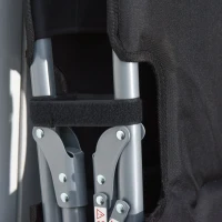 Outsunny Pat de Camping Pliabil si Captusit – Design Negru, Usor & Confortabil(m-9)