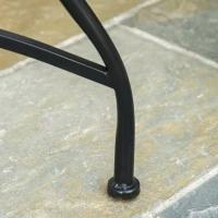 Outsunny Masuta de Gradina si Exterior din Metal si Ceramica Neagra(m-10)