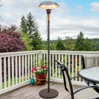 Outsunny Ciuperca Sistem de Incalzire de Extern 1500W Impermeabil in Aluminiu 200cm(m-2)