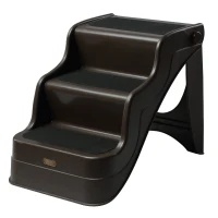 PawHut Scarisoara pentru Caini Pliabila 3 Trepte pentru Animale De Companie, Maro, 49x39x39cm(m-8)