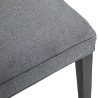 Homco Banca Captusita pentru Intern din Lemn cu Invelis din Lin Gri si Picioruse Antiderapante(m-9)