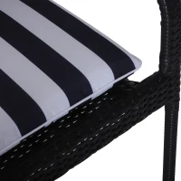 Outsunny Set 6 Perne pentru Scaun Detasabile 100% Poliester, Alb si Albastru, 42x42x5cm(m-9)