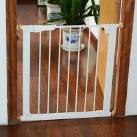 PawHut gard protectie, pentru animale, reglabil, fier alb(m-2)