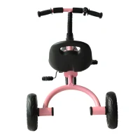 HomCom Tricicleta in Metal cu Clacson si Aripa, Roz(m-9)