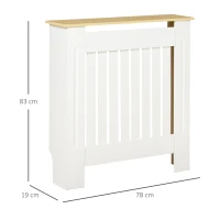 HOMCOM Mobilier Masca pentru Calorifer cu Design cu Sipci cu Raft in MDF si Lemn Alb(m-3)
