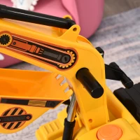 HOMCOM excavator de jucarie pentru copii, 78x24x58,5cm, galben(m-8)