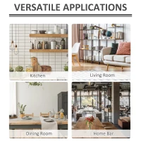 HOMCOM Masa inalta pentru bar cu suport pentru picioare reglabil si blat din piele sintetica neagra(m-7)