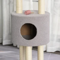 PawHut ansamblu de joaca pentru pisici, tip turn, 45x40x148 cm(m-6)