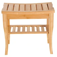 Homcom Scaunel cu Raft in Bambù Natural(m-4)