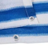 Outsunny Prelata Protectie din HDPE pentru Balcon si Gradina cu Dungi Alb si Albastru 5m0.9m(m-7)