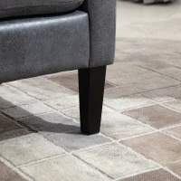 HomCom canapea textila 2 locuri, 122x72x74 cm, gri(m-8)