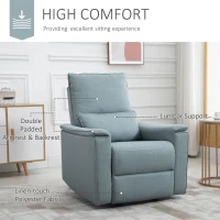 HOMCOM Fotoliu Rabatabil Manual Capitonat Inclinare 150° cu Suport pentru picioare(m-5)