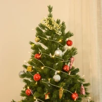 HOMCOM 150cm brad de Craciun, pin artificial cu 440 ramuri, baza rabatabila detasabila(m-9)