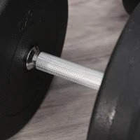 HOMCOM Set Gantere 50 kg – Reglabile cu 12 Discuri Cauciucate(m-10)