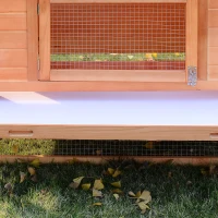 PawHut cusca pentru iepuri, 309x79x86cm, din lemn, verde(m-8)