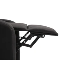 Homcom Fotoliu Relax – Negru, In, Rabatabil cu Taburet Inclus(m-12)