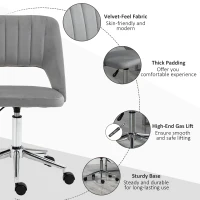 Vinsetto Scaun pentru Serviciu Ergonomic pentru Birou cu Inaltime Reglabila Gri(m-7)