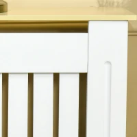 HOMCOM Mobilier Masca pentru Calorifer cu Design cu Sipci cu Raft in MDF si Lemn Alb(m-9)
