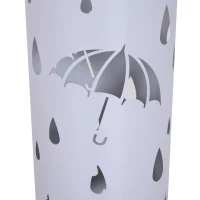 Homcom Suport pentru Umbrele in Metal cu Scurgere Gri Deschis(m-7)