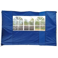 Outsunny 2 Pannelli laterali per gazebo pieghevole, blu, 3x2m(m-7)